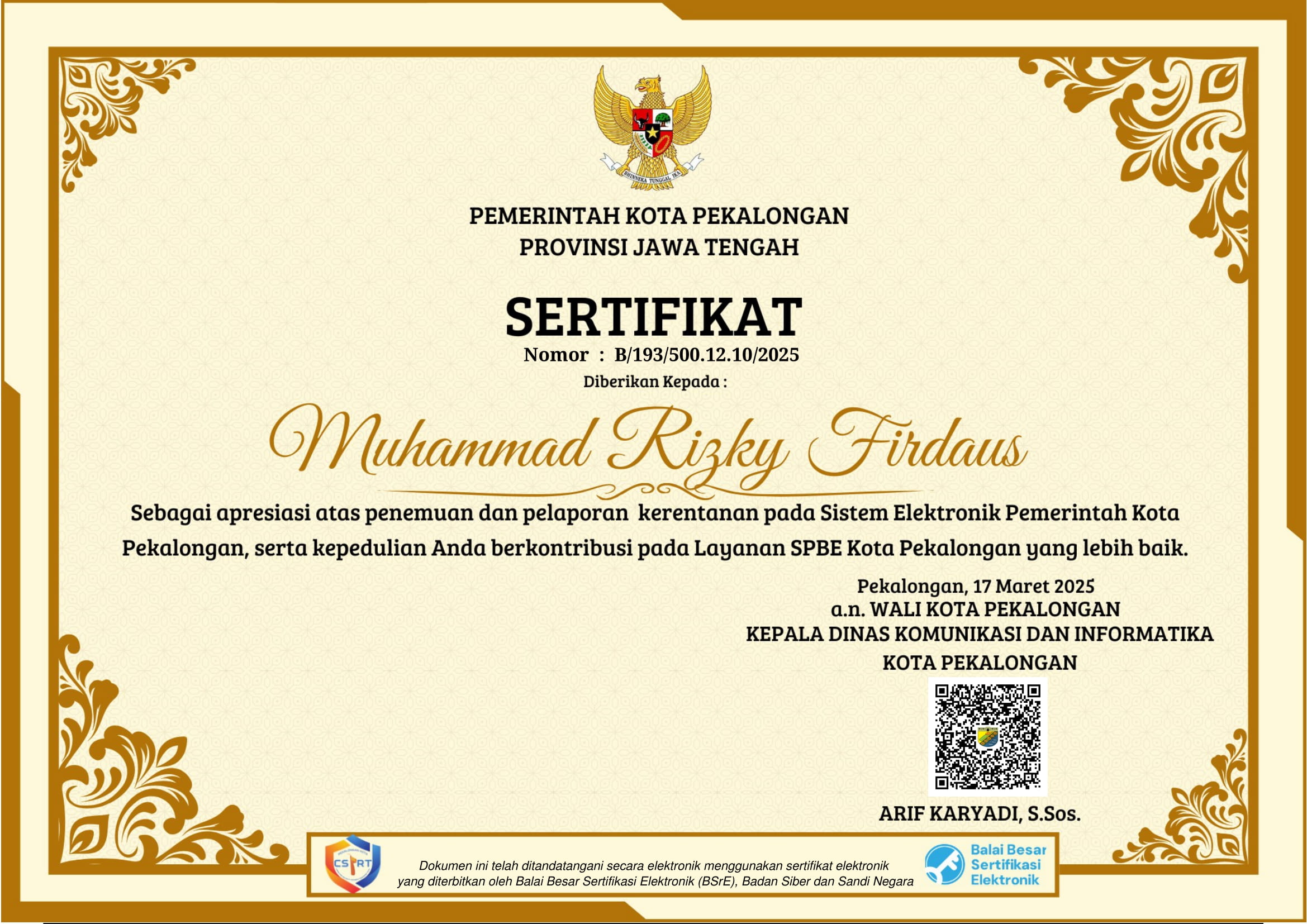 Certificate 2
