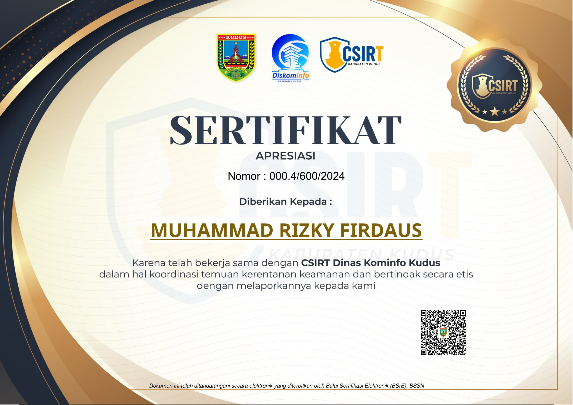 Certificate 20