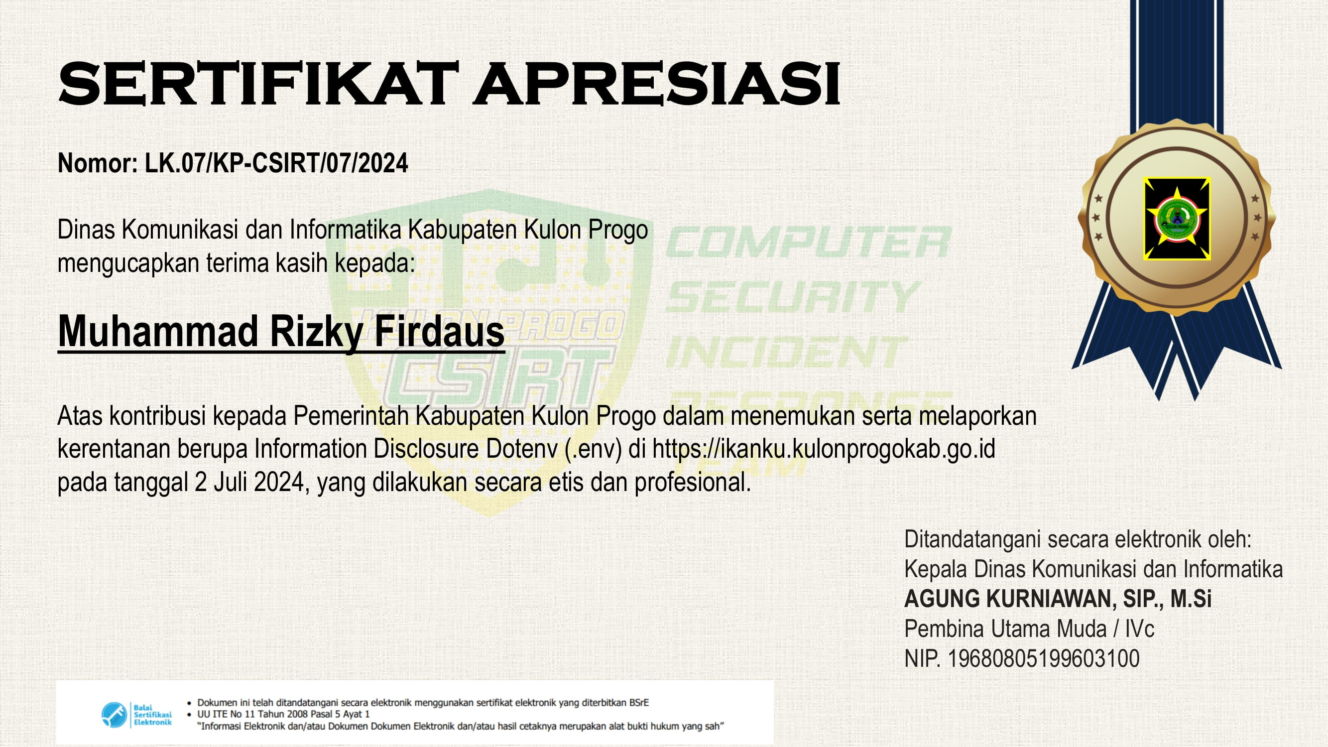 Certificate 25