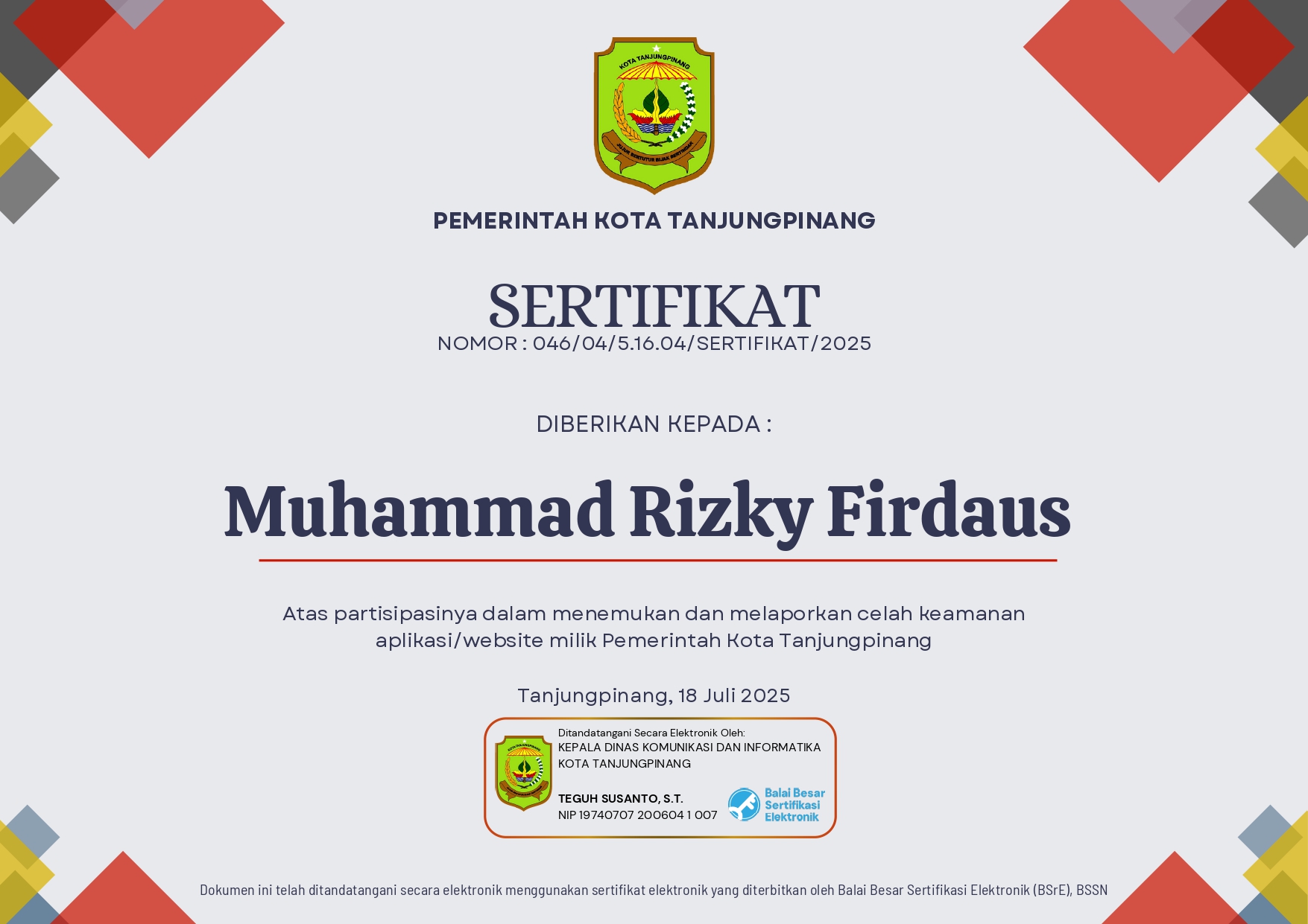 Certificate 27